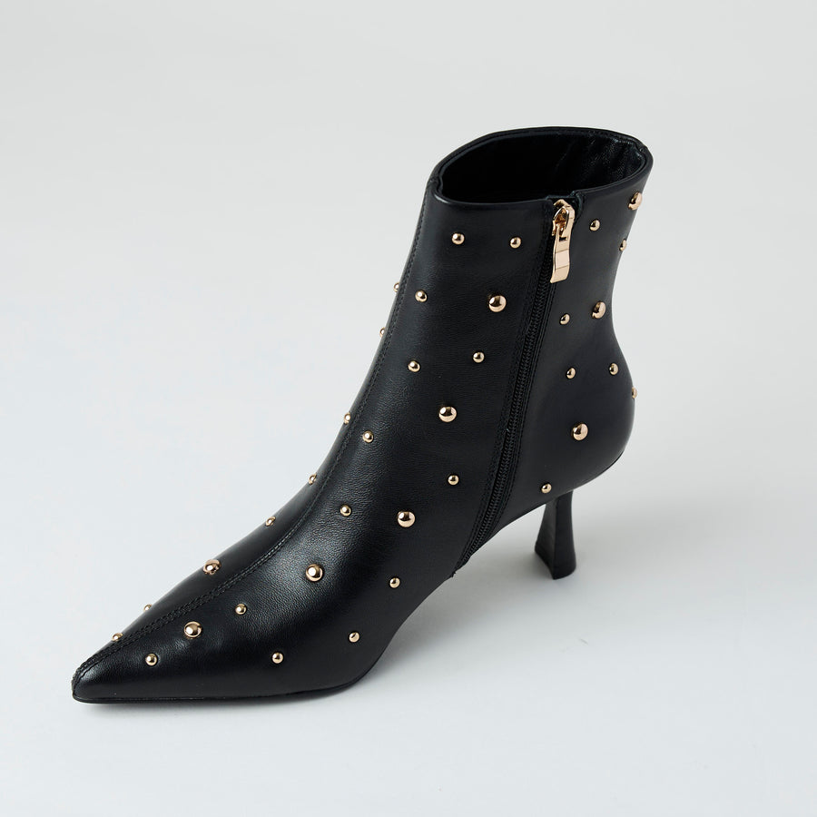 Pedro Anton Black Leather Ankle Boots - Nozomi