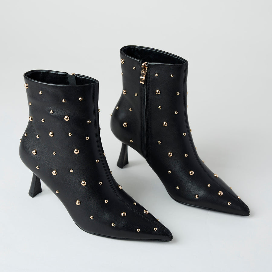 Pedro Anton Black Leather Ankle Boots - Nozomi