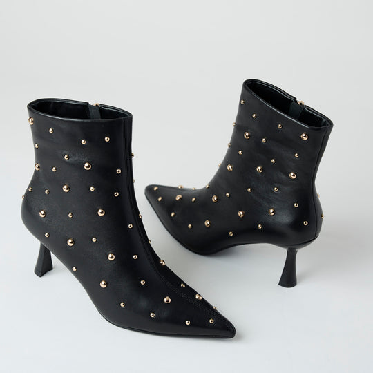 Pedro Anton Black Leather Ankle Boots - Nozomi