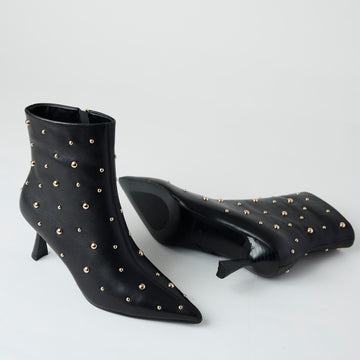 Pedro Anton Black Leather Ankle Boots - Nozomi