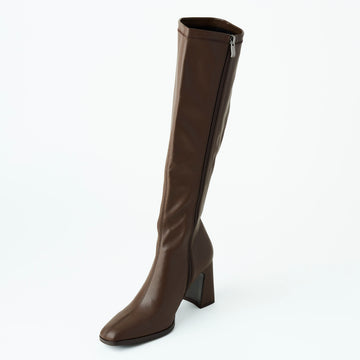 Pedro Anton Knee-High Stretch Brown Boots - Nozomi