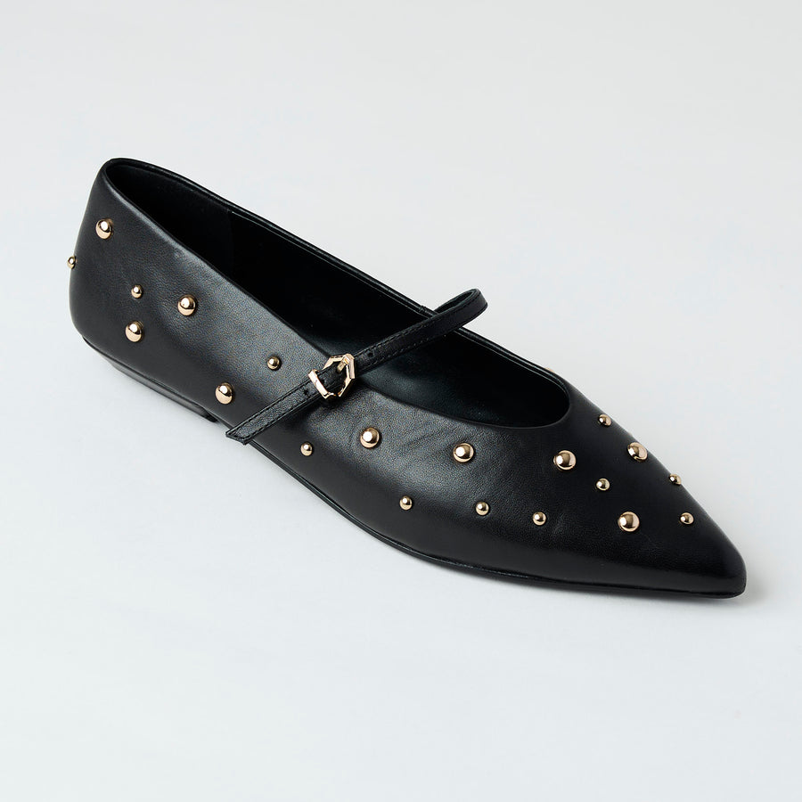 Pedro Anton Black Leather Mary Jane Shoes - Nozomi