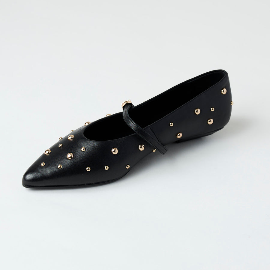 Pedro Anton Black Leather Mary Jane Shoes - Nozomi