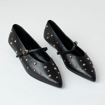Pedro Anton Black Leather Mary Jane Shoes - Nozomi