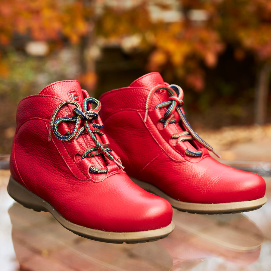 Jose Saenz Red Ankle Boots - Main Image