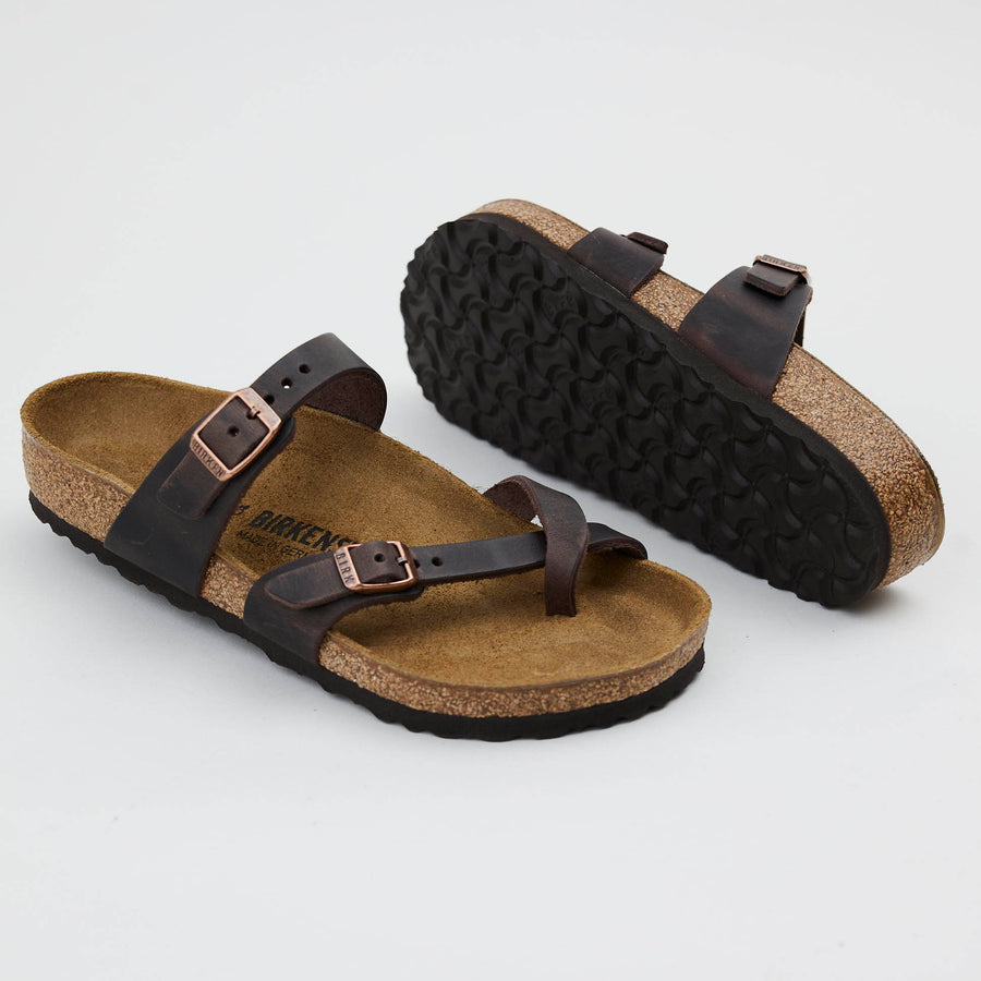 Birkenstock Brown Mayari Oiled Nubuck Sandals - Nozomi