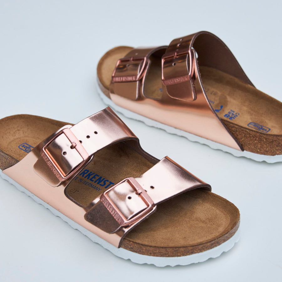 Birkenstock Metallic Copper Arizona Sandals