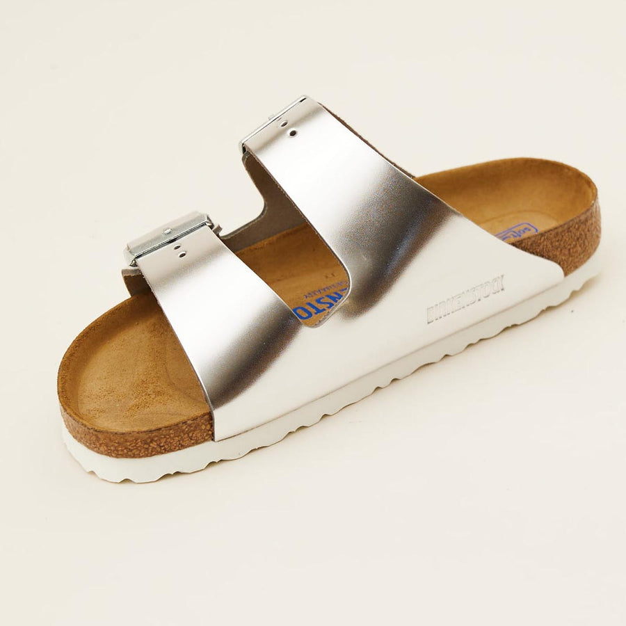 Birkenstock Arizona Metallic Silver Sandals - Nozomi