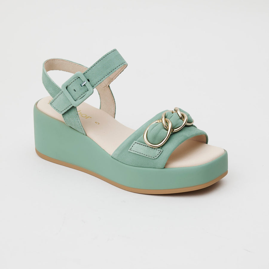 Gabor Green Platform Sandals - Nozomi