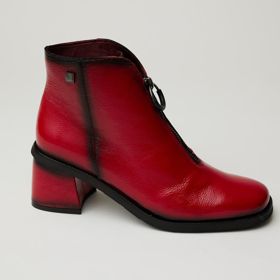 Jose Saenz Red Patent Ankle Boots - Nozomi