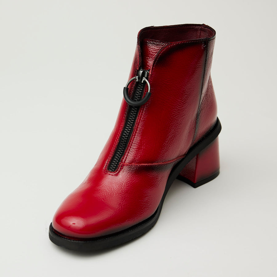 Jose Saenz Red Patent Ankle Boots - Nozomi