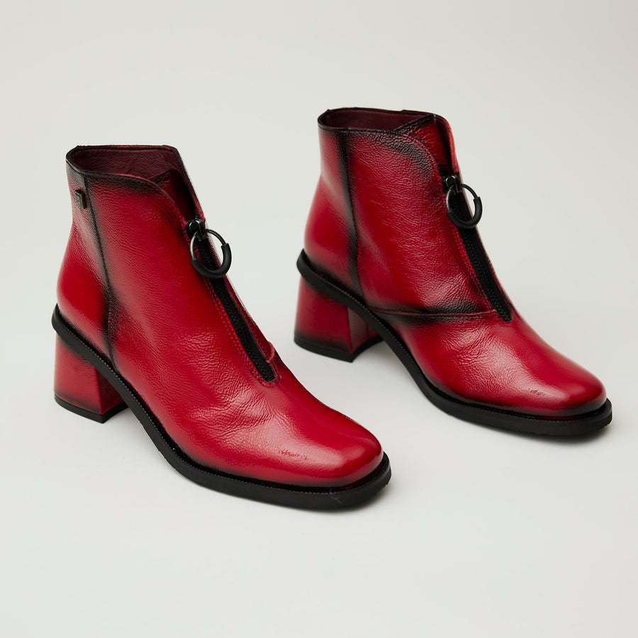 Jose Saenz Red Patent Ankle Boots - Nozomi