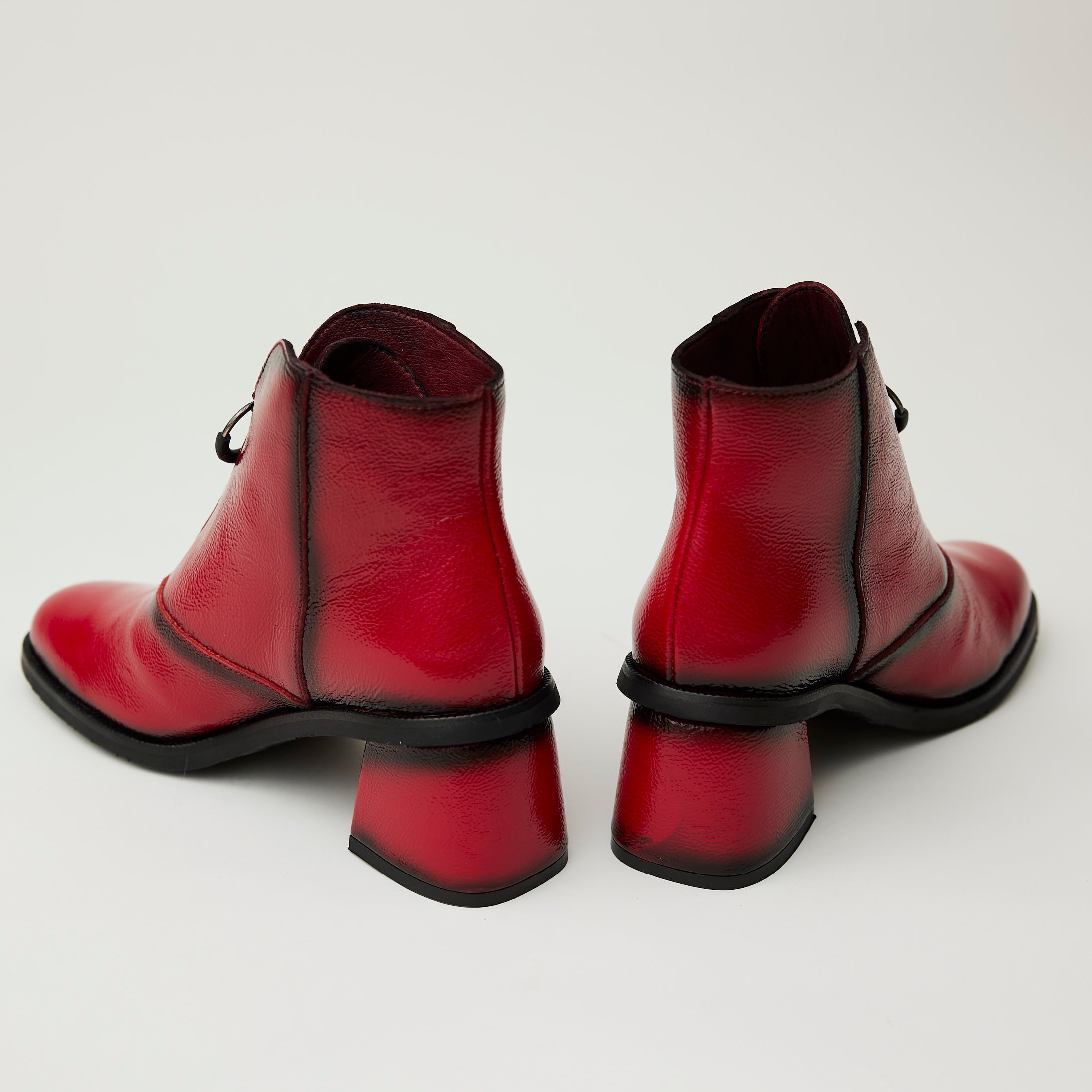 Jose Saenz Red Patent Ankle Boots Shop online Nozomi