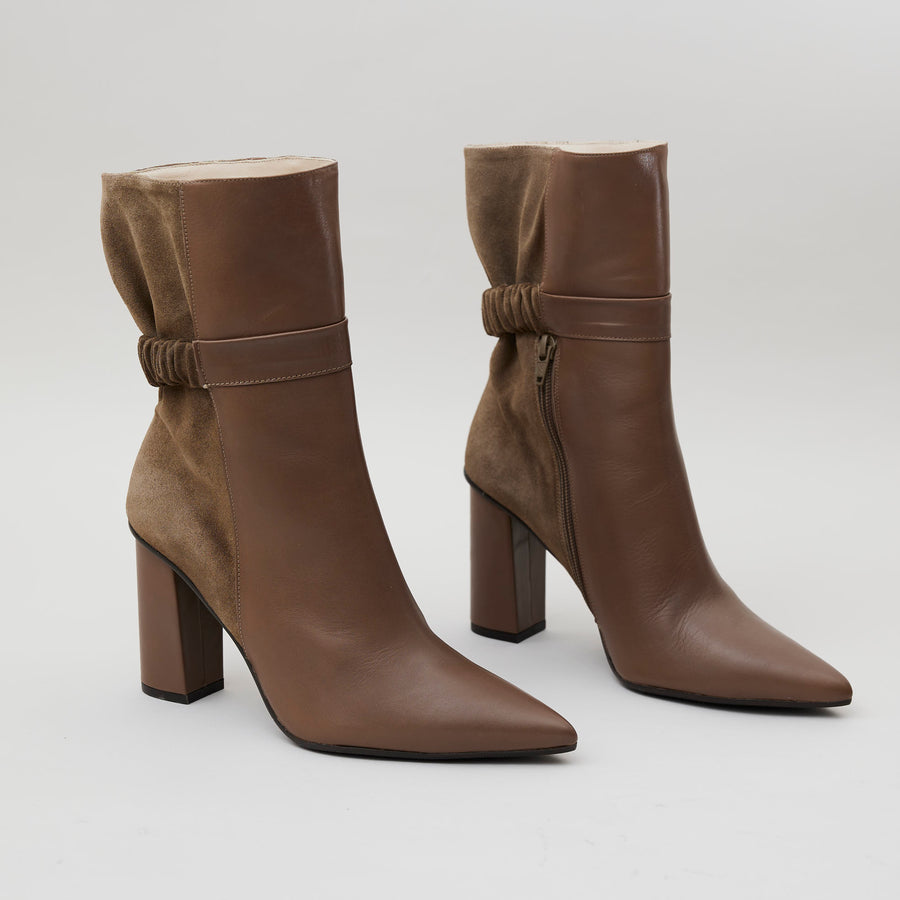 Lodi Mink Leather Mid Calf Boots - Nozomi