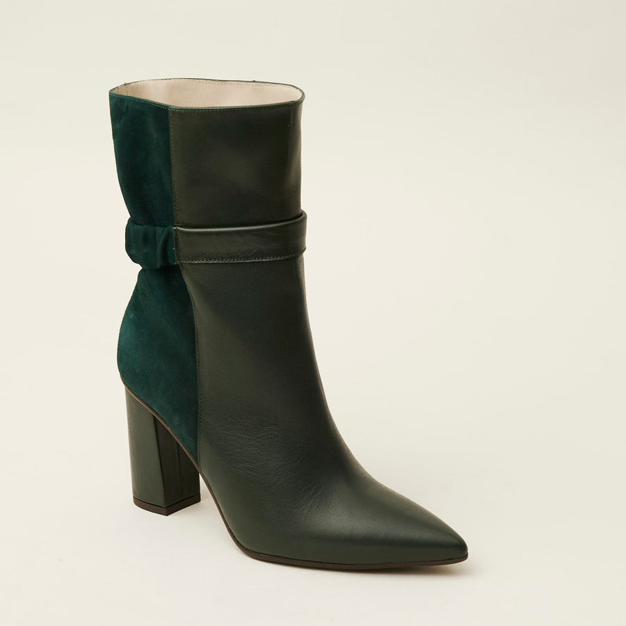 Lodi Green Leather Boots - Nozomi