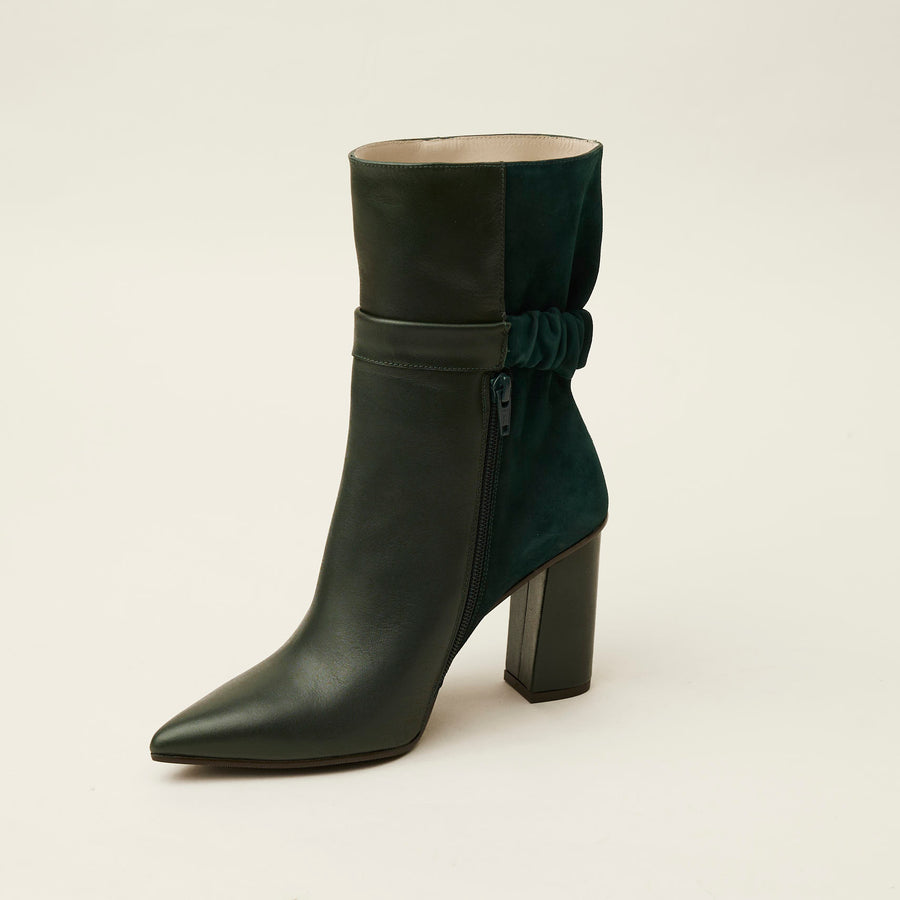 Lodi Green Leather Boots - Nozomi