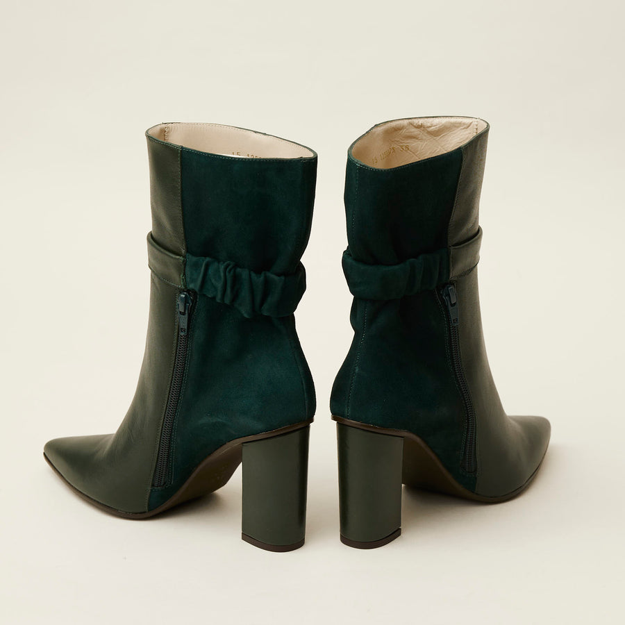 Lodi Green Leather Boots - Nozomi