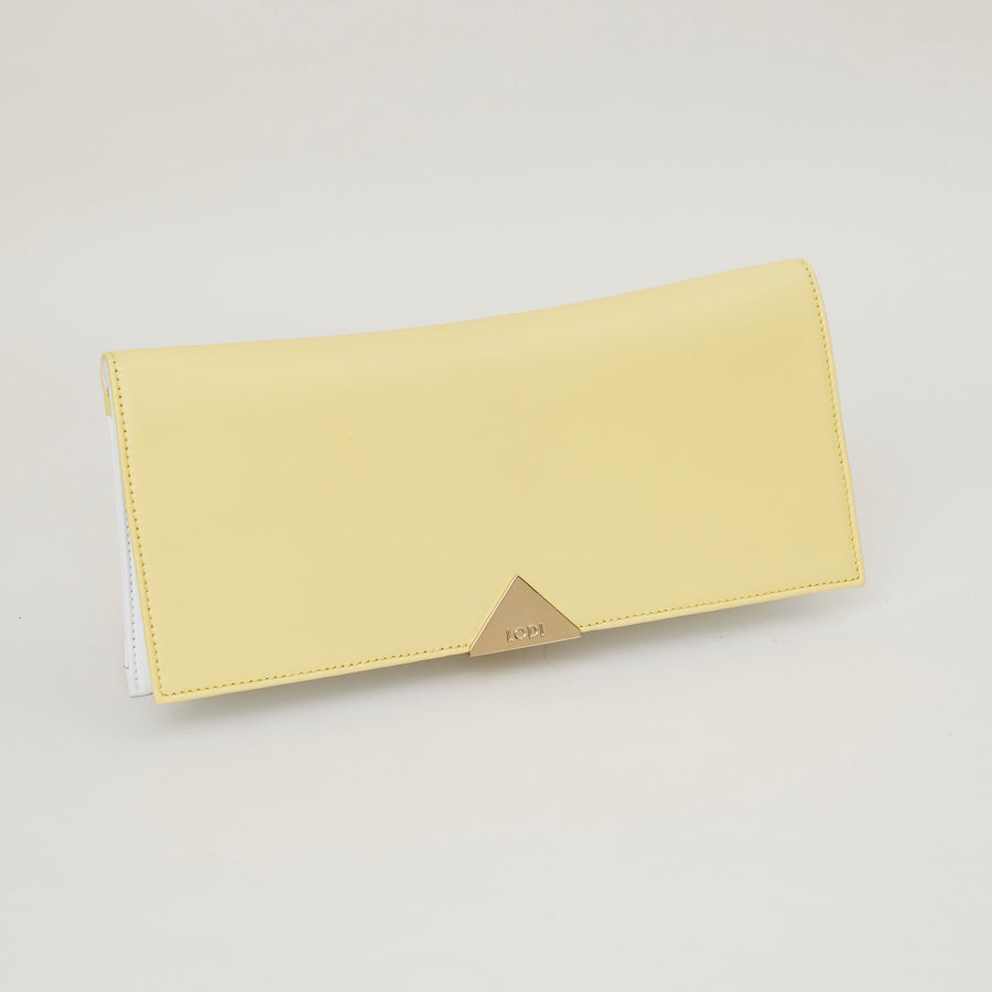 Lodi Lemon White Combination Envelope Leather Bag - Nozomi