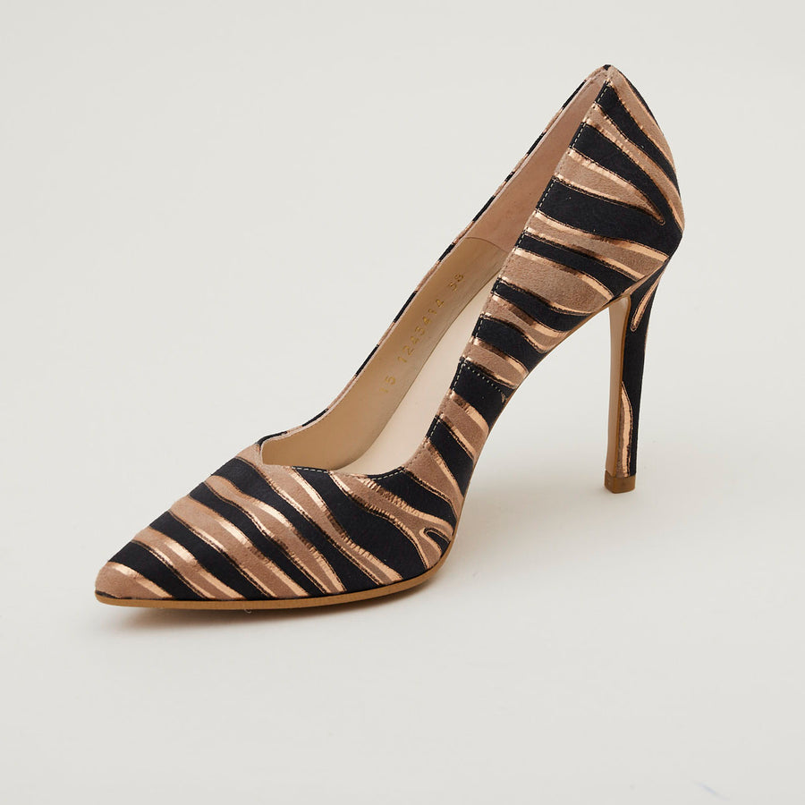 Lodi Zebra Suede Court Shoes - Nozomi