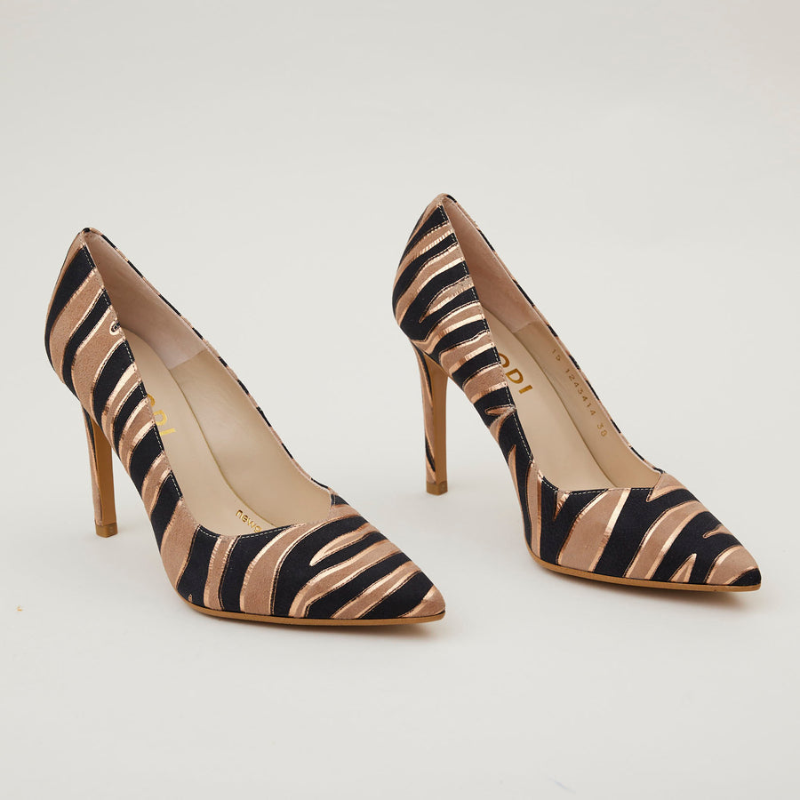 Lodi Zebra Suede Court Shoes - Nozomi