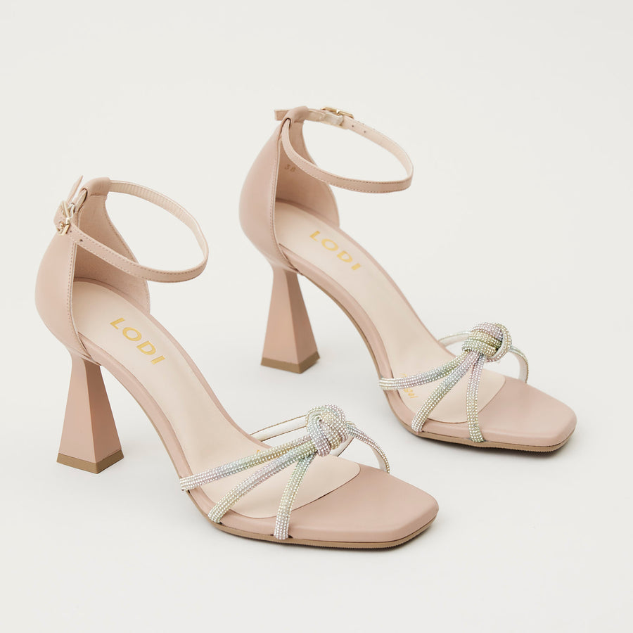 Lodi Nude Pink Leather Sandals - Nozomi