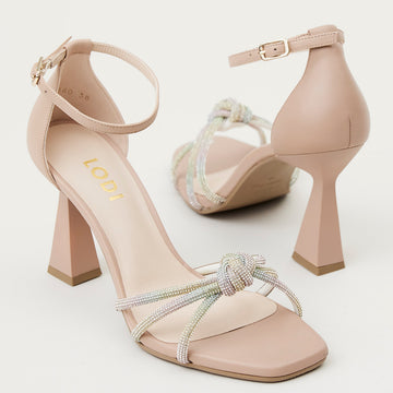 Lodi Nude Pink Leather Sandals - Nozomi