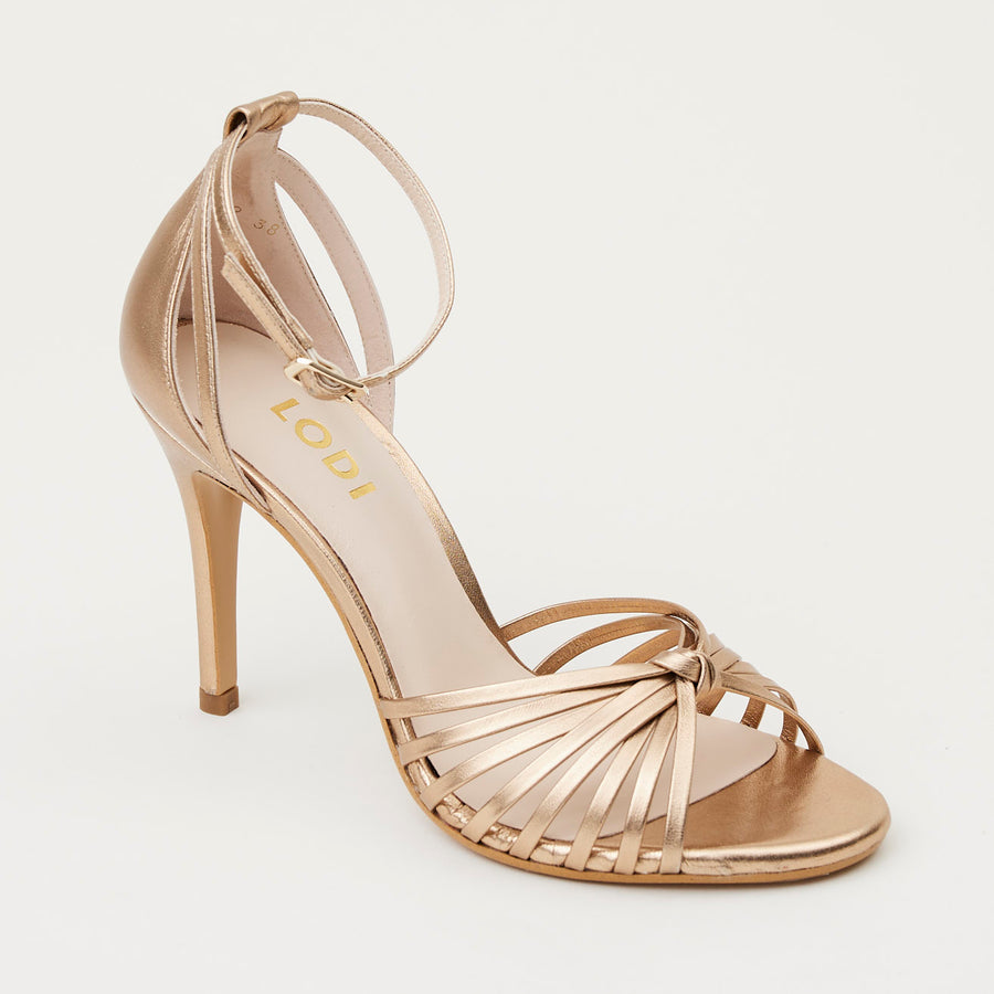 Lodi High Heeled Gold Sandals - Nozomi
