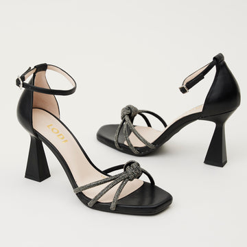 Lodi Black Suede Sandals - Nozomi