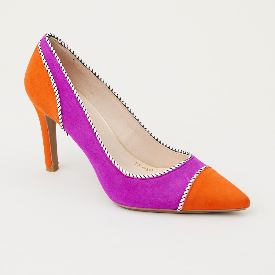 Lodi Fuschia Orange Combination Court Shoes - Nozomi