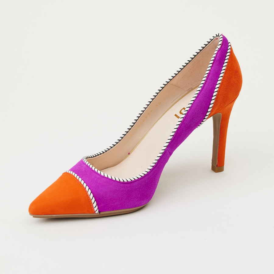 Lodi Fuschia Orange Combination Court Shoes - Nozomi