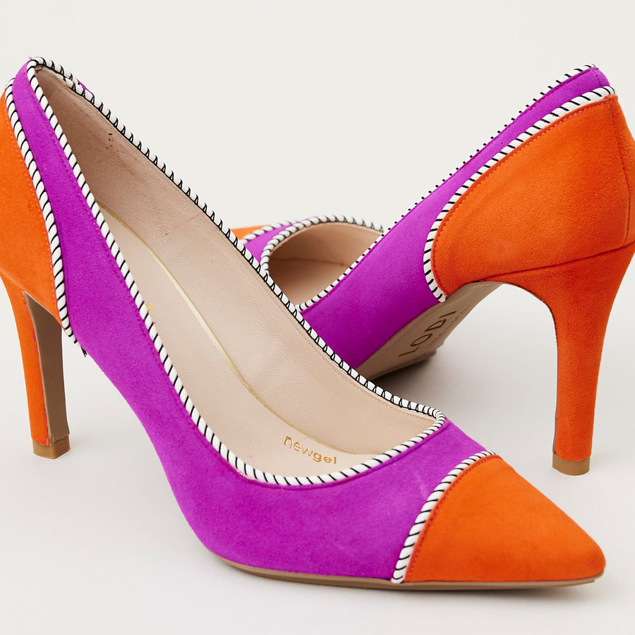 Lodi Fuschia Orange Combination Court Shoes - Nozomi