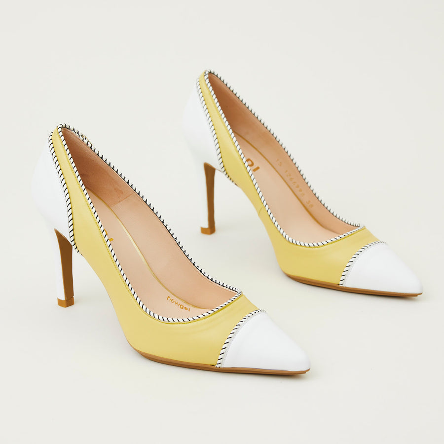 Lodi Lemon White Combination Croc Court Shoes - Nozomi