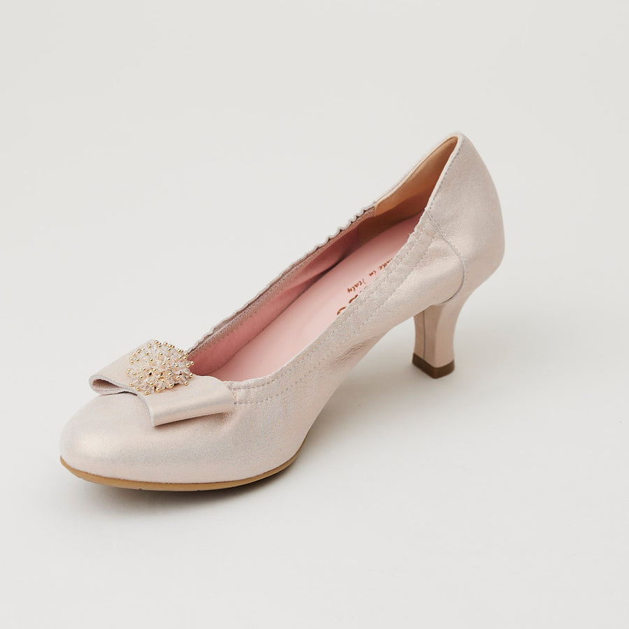 Le Babe Blush Luce Suede Kitten Heel Shoes - Nozomi