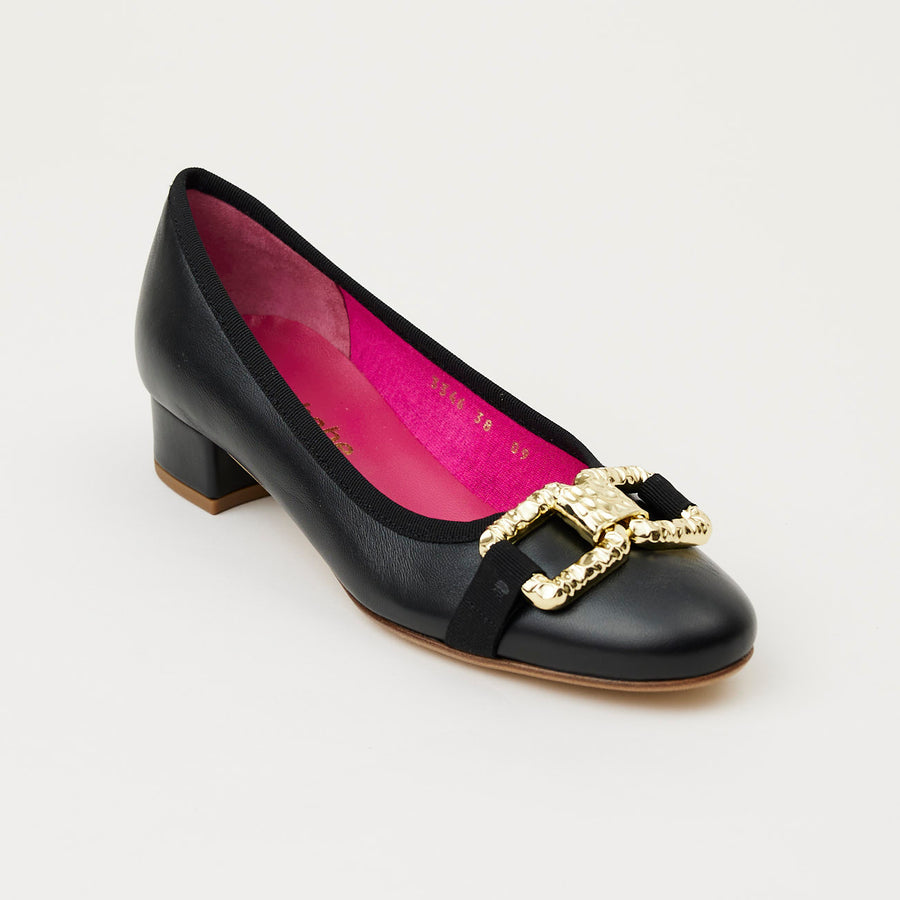 Le Babe Black Leather Pumps - Nozomi