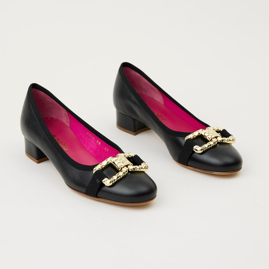 Le Babe Black Leather Pumps - Nozomi