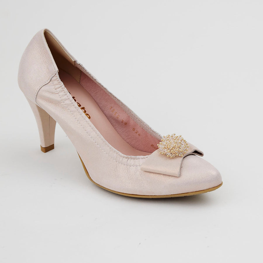 Le Babe Barley There Pink Luce Leather Court Shoes - Nozomi