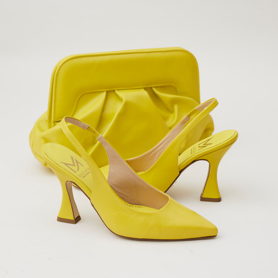 Marian Pistachio Leather Court Shoes - Nozomi