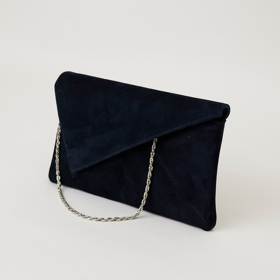 Marian Navy Suede Bag - Nozomi