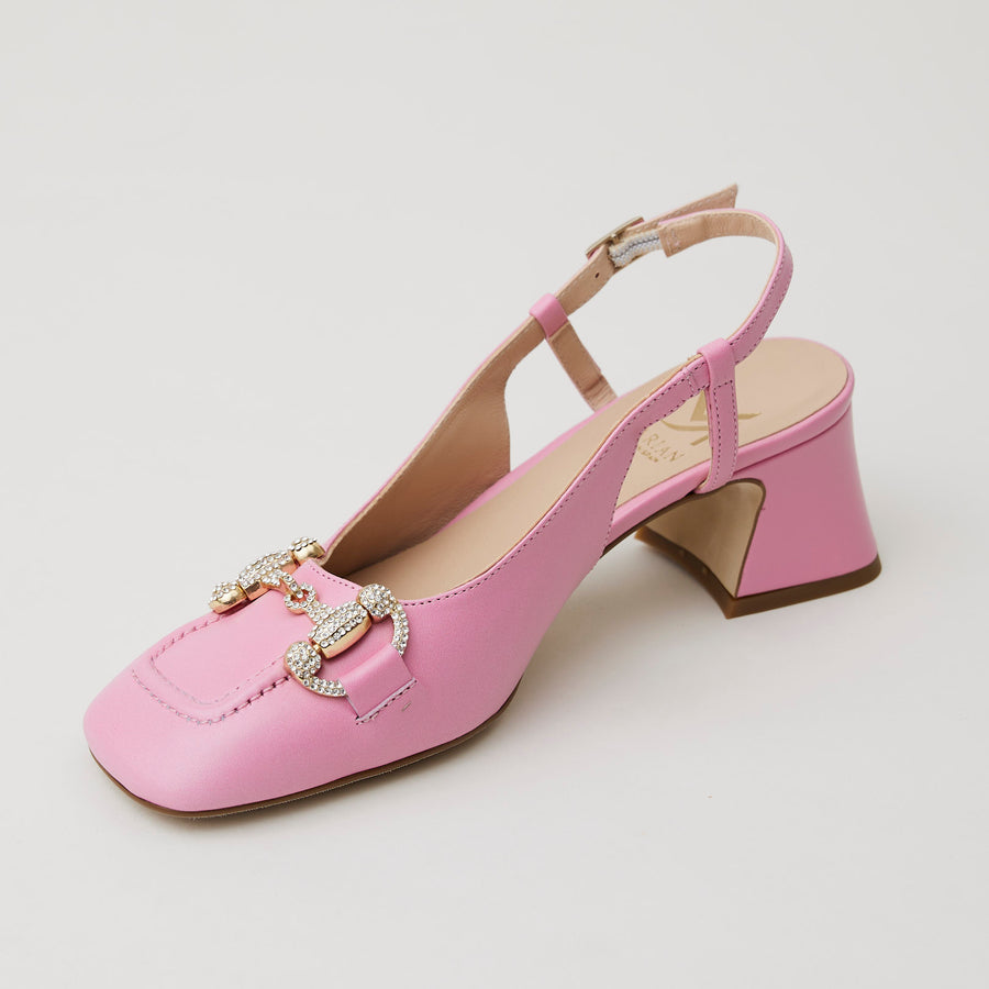 Marian Pink Sling-Back Court Shoes - Nozomi