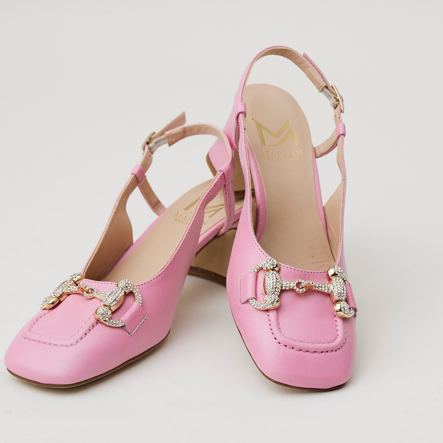 Marian Pink Sling-Back Court Shoes - Nozomi