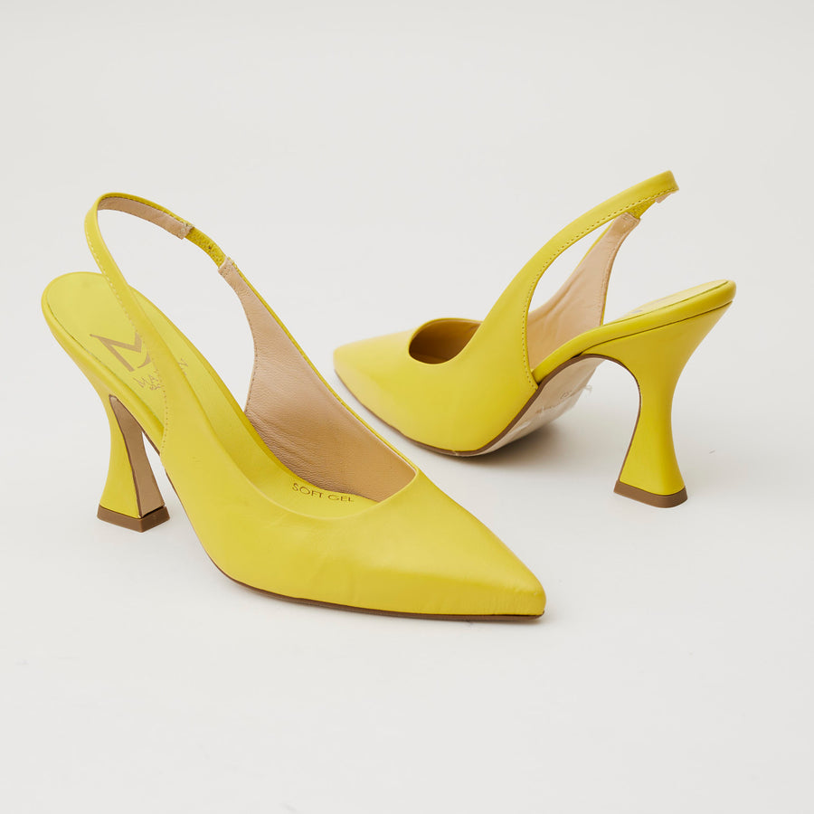 Marian Pistachio Leather Court Shoes - Nozomi