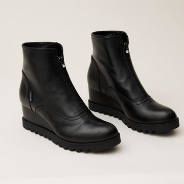 Marco Moreo Black Leather Ankle Boots - Nozomi