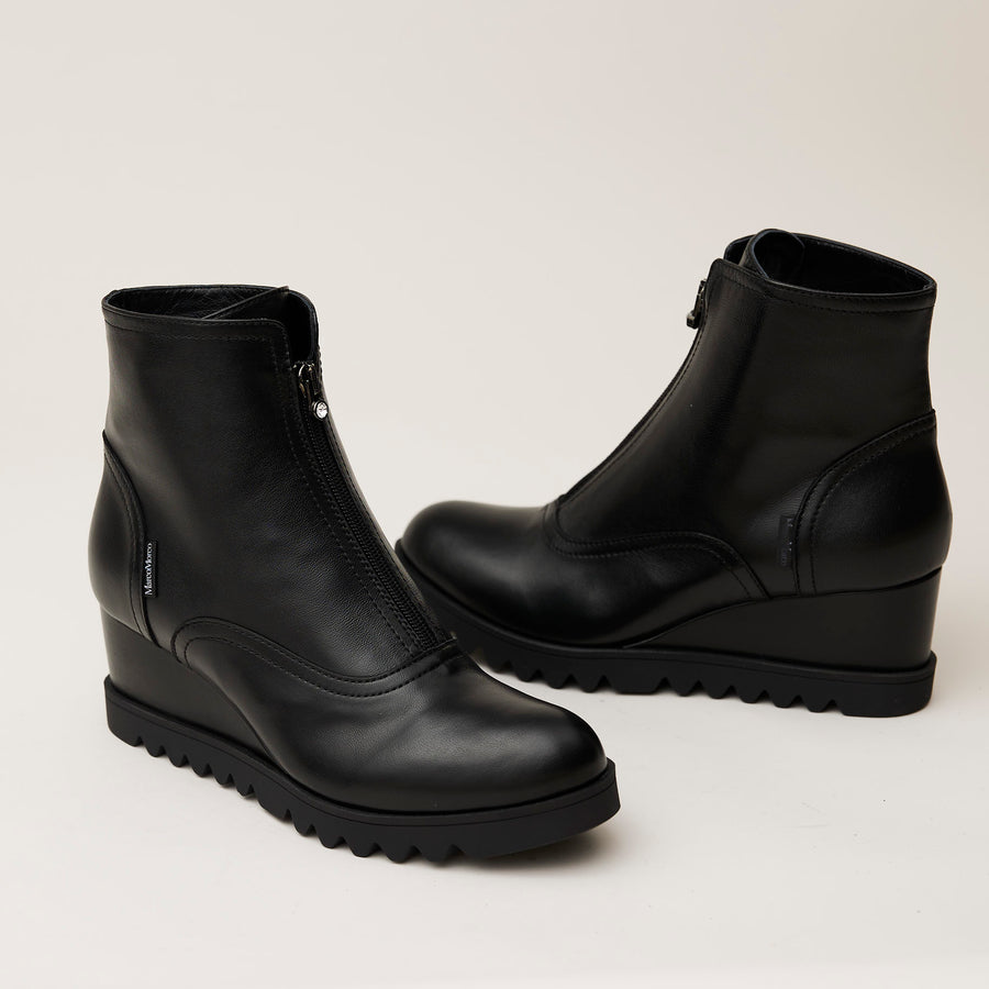 Marco Moreo Black Leather Ankle Boots - Nozomi