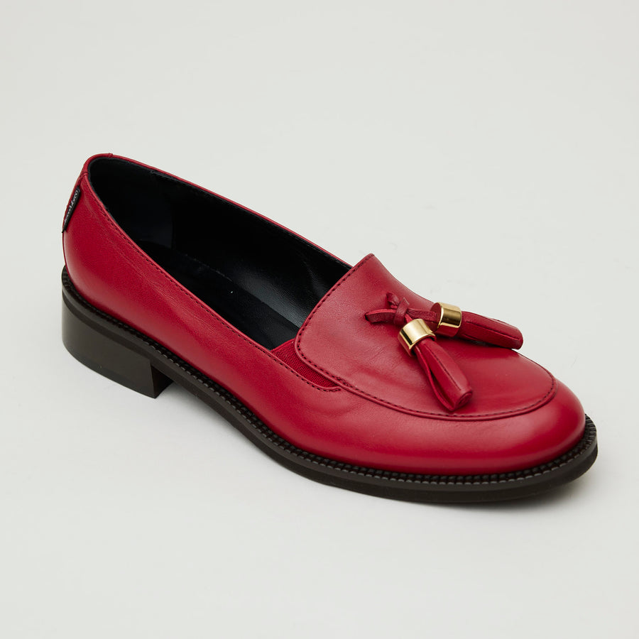 Marco Moreo Red Leather Loafers - Nozomi