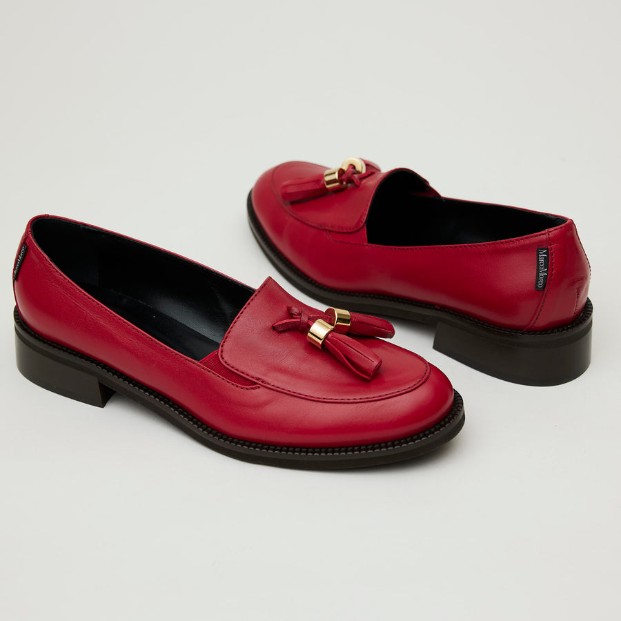 Marco Moreo Red Leather Loafers - Nozomi