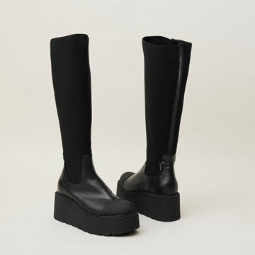 Marco Moreo Knee High Flatform Stretch Boots - Nozomi