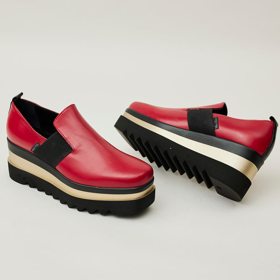 Marco Moreo Red Leather Slip On Shoes - Nozomi