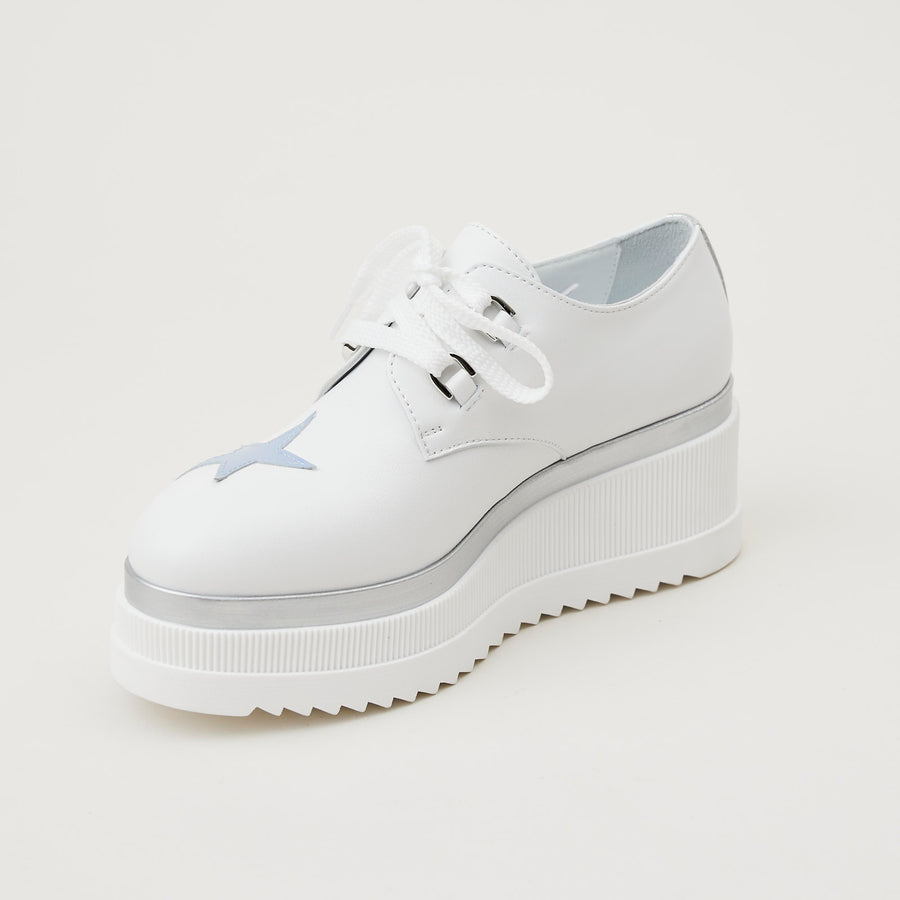 Marco Moreo White Leather Flatform Shoes - Nozomi
