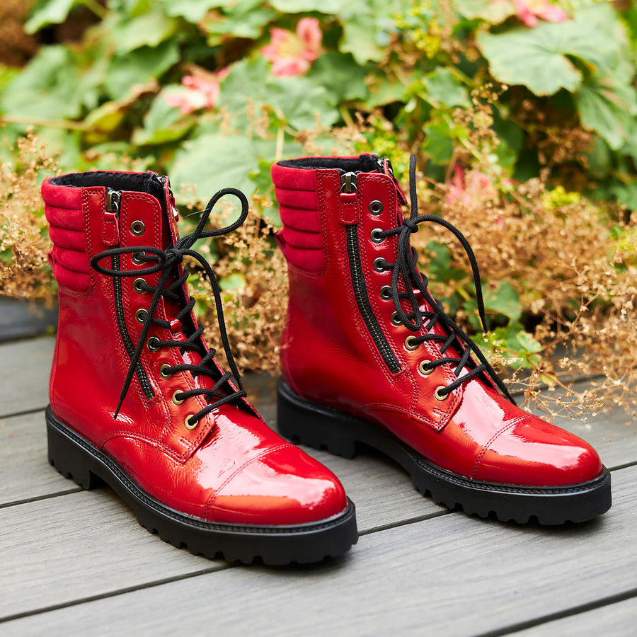 indsprøjte boble navigation Gabor Patent Red or Black or White Ankle Boots | Shop online @ Nozomi