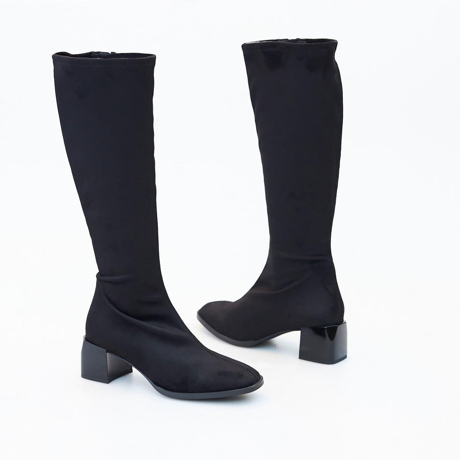 Nozomi Black or Brown Stretch Boots - nozomishoes.ie